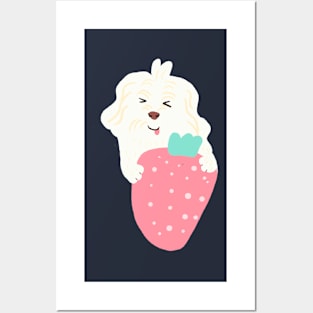 Strawberry Maltipoo Posters and Art